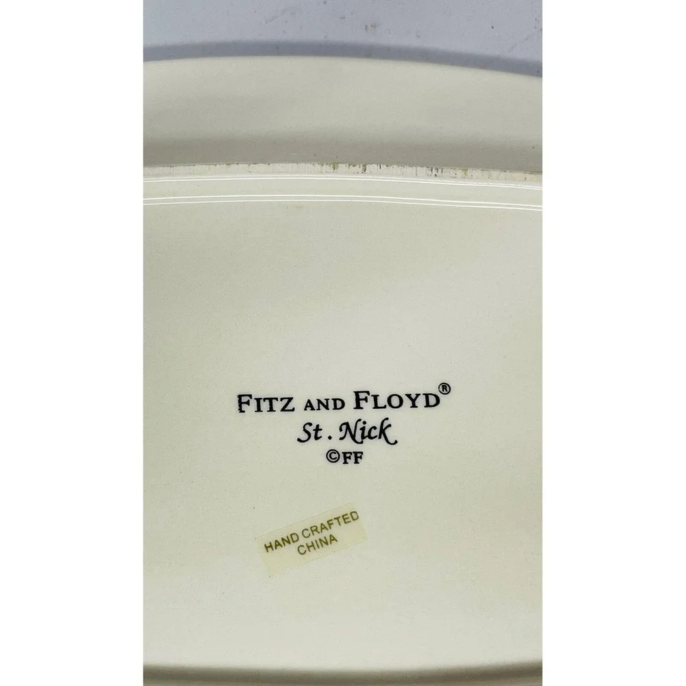 Fitz‎ and Floyd Holiday Serving Plate Dish MERRY CHRISTMAS TO ALL Tableware 10